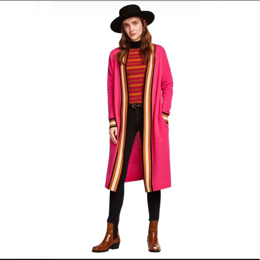 Scotch & Soda Longline Cardigan for Women in Pink